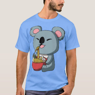 Kawaii Anime Koala Bear Asian Noodles Japanese Ram T-Shirt