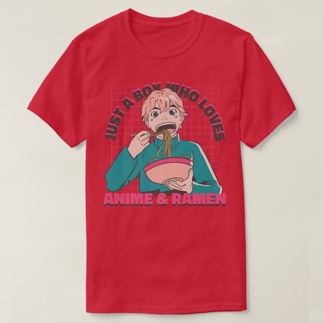 Kawaii Anime Otaku Just A Boy Who Loves Anime And  T-Shirt (Design Front)