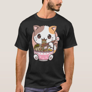 Kawaii Anime Ramen Cat Neko T-Shirt