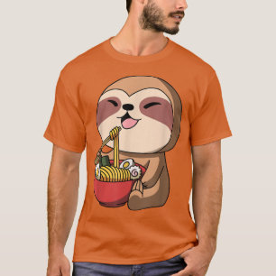 Kawaii Anime Sloth Asian Noodles Japanese Ramen  T-Shirt