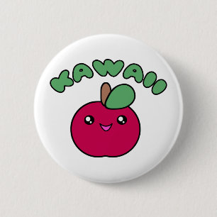 Kawaii Apple 6 Cm Round Badge