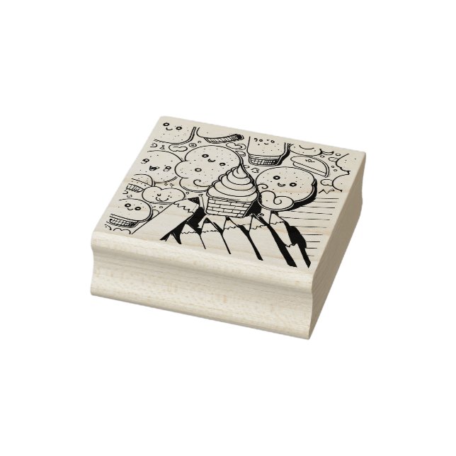 Kawaii Art Supplies Rubber Stamp (Stamp)