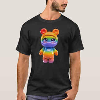 Kawaii Astronaut Character Rainbow Floating Cute  T-Shirt