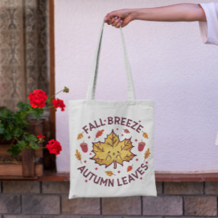 Kawaii Autumn Leaf Tote Bag
