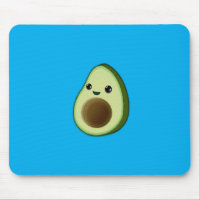 Kawaii Avocado Drawing Custom Blue
