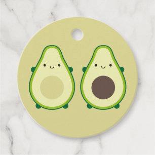 Kawaii Avocados Favour Tags