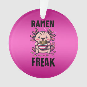 Kawaii Axalotl eating Ramen Ornament