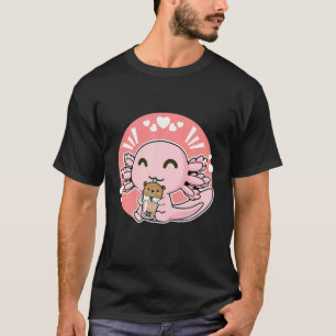 Kawaii Axolotl Boba Bubble Milk Tea Cute Axolotl J T-Shirt