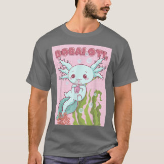 Kawaii Axolotl Boba Bubble Tea Japanese Aesthetic  T-Shirt