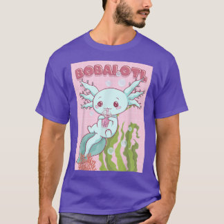 Kawaii Axolotl Boba Bubble Tea Japanese Aesthetic  T-Shirt