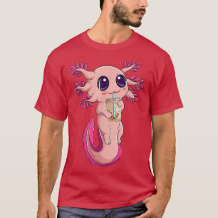Kawaii Axolotl Boba Tea Japanese Anime Otaku Nu Go T-Shirt