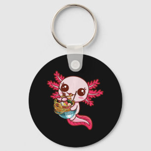 Kawaii Axolotl Eat Ramen Japanese Anime Noodles Ki Key Ring