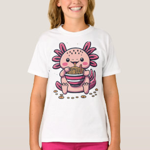 KAWAII AXOLOTL EATING RAMEN ANIME T-Shirt