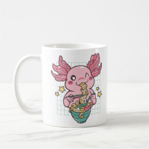 Kawaii Axolotl eats Ramen Coffee Mug