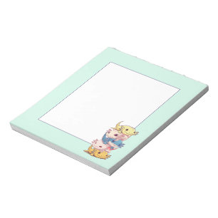 Kawaii Axolotl Friends Notepad