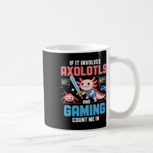 Kawaii Axolotl Gamer Shirt For Boys Girls Anime Coffee Mug