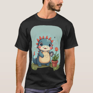 Kawaii Axolotl Gardener Plant Parent T-Shirt