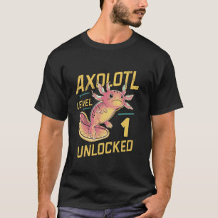 Kawaii Axolotl Level 1 Unlocked Funny Birthday 10t T-Shirt