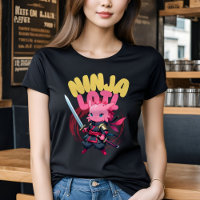 Kawaii Axolotl Ninja - Cuddly Aquatic Animal
