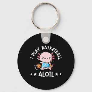 Kawaii Axolotl Pun Funny I Play Sketll Alotl  Key Ring