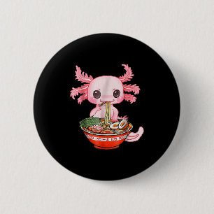Kawaii Axolotl Ramen Food Japanese Funny Graphic A 6 Cm Round Badge