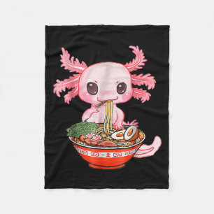 Kawaii Axolotl Ramen Food Japanese Funny Graphic A Fleece Blanket