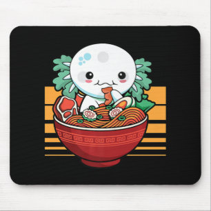 Kawaii Axolotl Ramen Japanese Anime Gift Kids Girl Mouse Pad