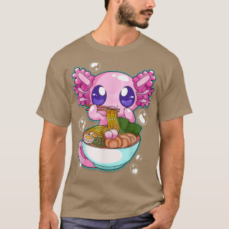 Kawaii Axolotl Ramen Noodles Japanese Anime Axolot T-Shirt