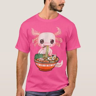 Kawaii Axolotl Ramen Noodles Japanese Anime Otaku  T-Shirt