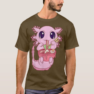 Kawaii Axolotl Ramen Noodles Japanese Anime Otaku  T-Shirt
