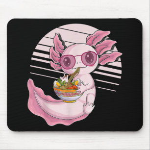 Kawaii Axolotl Ramen Noodles Japanese Food Anime G Mouse Pad