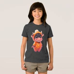 Kawaii Baby Cow T-Shirt   Cute Pastel Orange Hoodi Tri-Blend Shirt
