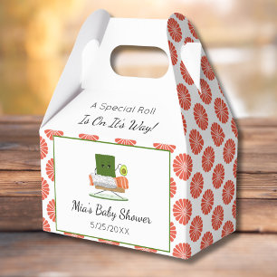 Kawaii Baby Shower: Sushi and Salmon Roll Theme Favour Box
