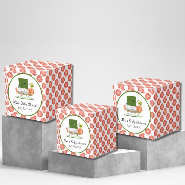 Kawaii Baby Shower: Sushi and Salmon Roll Theme Favour Box (Creator Uploaded)