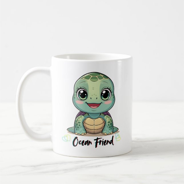 Kawaii Baby Turtle Mug (Left)