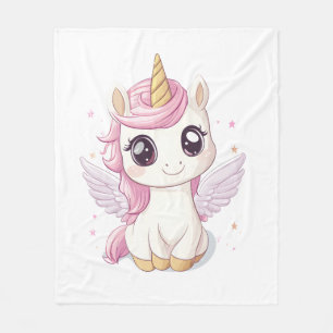 Kawaii Baby Unicorn (1) Fleece Blanket