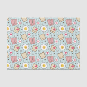 Kawaii Bacon & Fried Egg Deconstructed Sandwich Tissue Paper