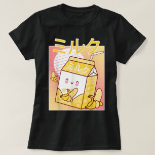 Kawaii Banana Milk Cartoon Art T-Shirt