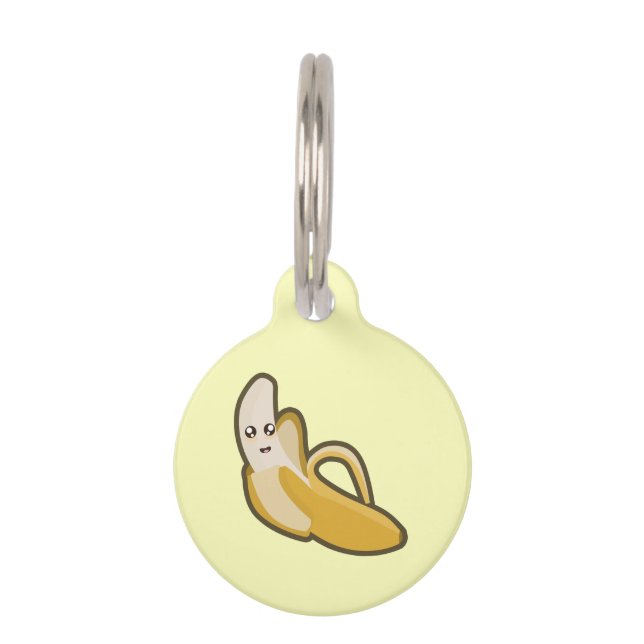 Kawaii Banana Pet Tag (Front)