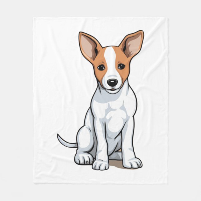 Kawaii Basenji Puppy   Fleece Blanket (Front)