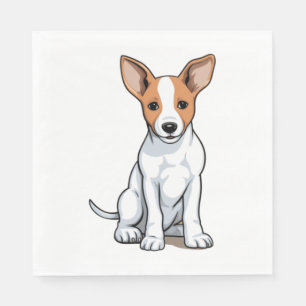 Kawaii Basenji Puppy Napkin