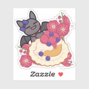 Kawaii Bat and Pastel Fruit Tart