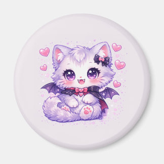 Kawaii Bat Kitty – Cute Vampire Winged Cat  Magnet