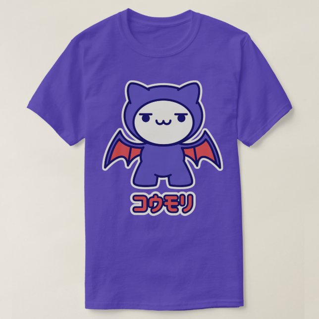 Kawaii Bat Kitty T-Shirt (Design Front)
