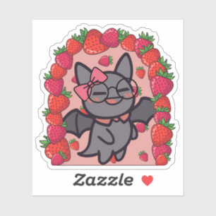 Kawaii Bat Strawberry Garden Aesthetic