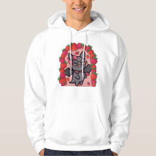 Kawaii Bat Strawberry Garden Aesthetic Hoodie