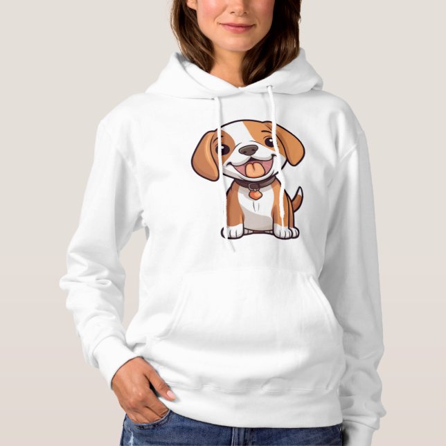 Kawaii Beagle Puppy   Hoodie (Front)