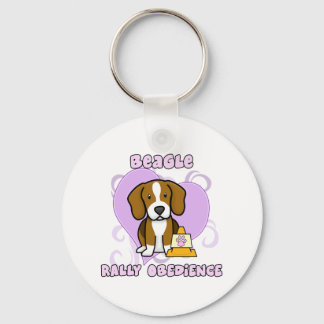 Kawaii Beagle Rally Obedience Key Ring