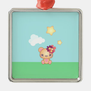 Kawaii Bear Metal Tree Decoration