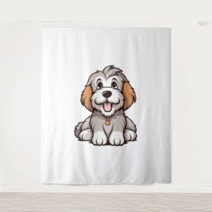 Kawaii Bearded Collie Puppy   Tapestry